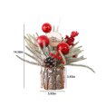 thumbnail image 3 of SuoKom Newest Artificial Mini Christmas Trees Prelit- Indoor Christmas Decorations with Lights, Small Xmas Trees Include Berry/Pinecone, Tabletop Christmas Decor, 3 of 6