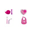 thumbnail image 1 of Kushies Ensemble d'Alimentation pour les Repas en 100 % Silicone - (Bol & Contenant pour Aliments & Cuillères & Bavoir en Silicone avec Poche) – Compatible Lave-Vaisselle & Micro-Ondes - Fuchsia - 6 Mois +, 1 of 2