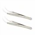 thumbnail image 3 of Utoolmart Precision Ceramic Tweezers Non-Conductive Heat Resistant Anti-Static Curved Tweezers Silver Tone White for Pinching Coils While Firing 2 pcs, 3 of 4