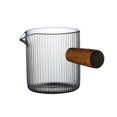 thumbnail image 1 of Coffee Milk Cup with Wooden Handle Stirring Cup Clear High Temperature Resistant Style B 100ml, 1 of 8