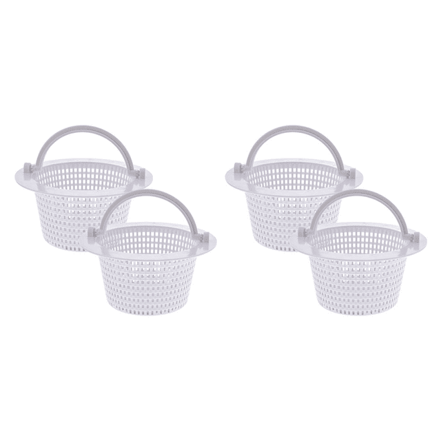 Swimming Pool Skimmer Replacement Basket with Handle, 4 Pack - Above Ground Pool Thru-Wall Skimmer Baskets