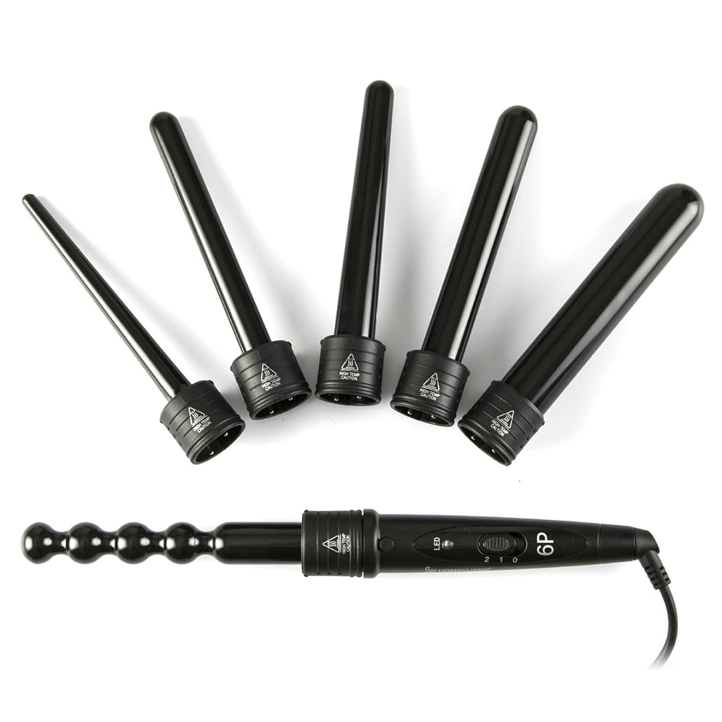 Curling Iron Wand Set 6 in 1 Interchangeable Ceramic Curling Wand Hair Curler