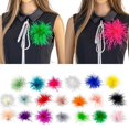 thumbnail image 4 of SNNROO Feather Brooch Feathers Corsages Cloth Decorations Ostrich Feather Material, 4 of 21