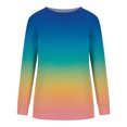 thumbnail image 2 of 2023 Chandail à Capuchon Surdimensionné pour Femmes Col Rond Mode Décontractée Manches Longues Imprimé Chandail Hauts Blouse Costumes d'Halloween/Noël Rabais de 50 % Liquidation, 2 of 3