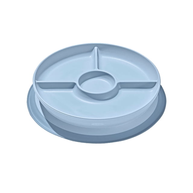 Oxo Tot Stick & Stay Suction Divided Plate -Dusk - 6 months +