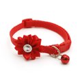 thumbnail image 3 of Collier pour Animal de Compagnie à Fleurs Ajustable en Strass Collier Mignon pour Chaton Collier Cloche Collier pour Chien, 3 of 10
