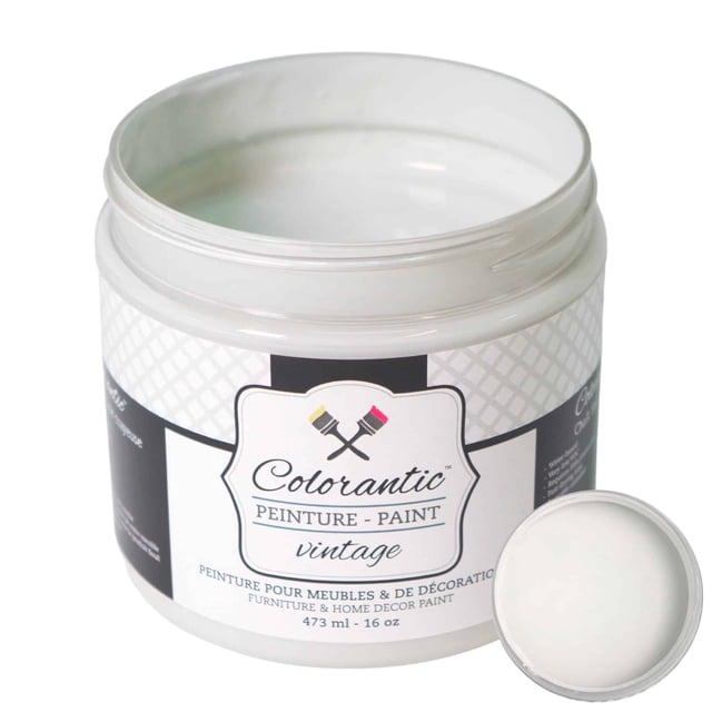 Colorantic | BALLERINA Chalk Paint Based for Furniture DIY - OFF-WHITE CREAMY - 16 oz