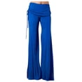 thumbnail image 1 of Pantalon Palazzo Grand Extensible pour Femmes, Décontracté et Confortable, Taille Haute avec Cordon de Serrage, 1 of 6