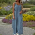 thumbnail image 2 of Wlynlyn Combinaisons Grande Taille pour Femmes Combinaisons Sans Manches Col en V Pantalons Larges Taille TG, 2 of 7