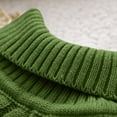 thumbnail image 4 of Zwiiyzr 2025 Chandail Tricoté à Col Roulé pour Bébé Fille Garçon Blouse Chandail Chandail en Molleton Chaud Col Rond Manches Longues pour Tout-Petit 3-8 Ans Vert, 4 of 5