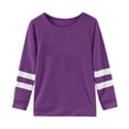 thumbnail image 1 of WEIYLL T-Shirts pour Filles Manches Longues Poignets Col Rond Patchwork Chaud Doux Hauts de Sortie pour 2-3 Ans, 1 of 5