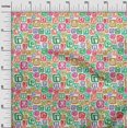 thumbnail image 3 of oneOone Rayon Green Fabric Kids Alphabet Craft Projects Decor Fabric Printed By The Yard 56 Inch Wide, 3 of 4