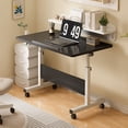 thumbnail image 1 of Petit Bureau Debout à Hauteur Réglable, Bureau Mobile Pliable avec Roulettes Petit Bureau d'Ordinateur Roulant à Surface Réglable Poste de Travail Assis-Debout pour Petits Espaces et Bureaux à Domicile, 1 of 9
