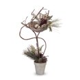 thumbnail image 1 of Melrose 28" Brown Pine Cones and Birds Nest Christmas Topiary Tabletop Tree, 1 of 1