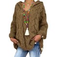 thumbnail image 4 of Innerwin Chandail d'Hiver Chaud pour Femmes Chic à Manches Longues Confortable Café TG, 4 of 6