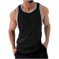 thumbnail image 1 of Timegard Mens Shirts Ribbed Crewneck Sleeveless Comfy Tee Color Block Summer Casual Fitting Tank Top, 1 of 6