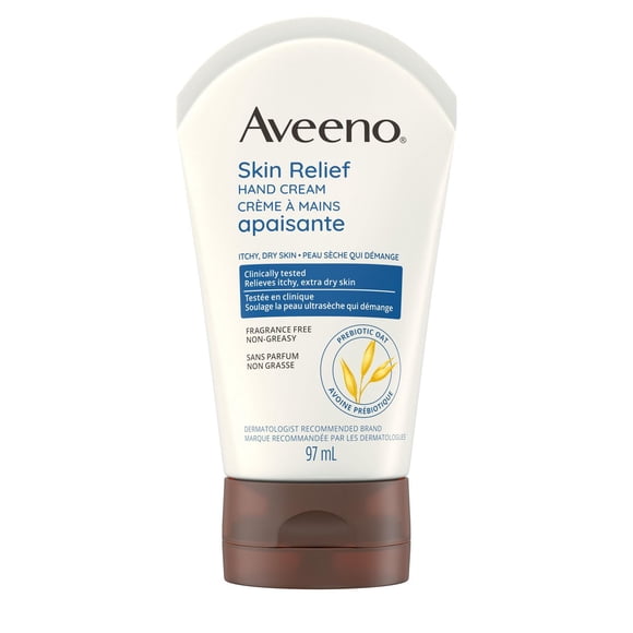 Aveeno Crème à Mains Apaisante, Peau Sèche & Qui Démange, Hydratant à l'Avoine Prébiotique, Sans Parfum