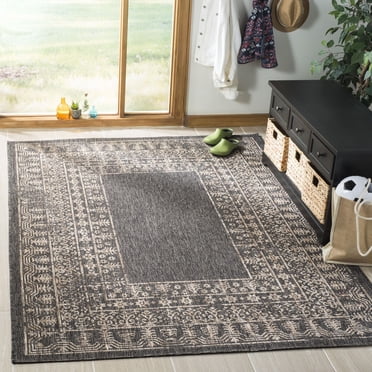 SAFAVIEH Courtyard Jolyon Bordered Indoor/Outdoor Area Rug