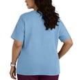 thumbnail image 4 of cfhntfmh Oversized Shirts for Women V Neck Plus Size Classic T-Shirt Summer Work Tops with Pockets Beach Vacation Basic Tee, 4 of 6