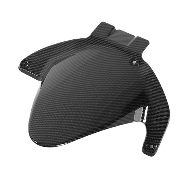 Serre-pneu Arrière de Moto, Garde-Boue Arrière de Moto Protecteur et Résistant à l'Usure pour Réparation Style Fibre de Carbone, Noir, Rouge