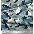 thumbnail image 3 of Soimoi Velvet Fabric Two Tone With White Camouflage Printed Fabric 1 Yard 58 Inch Wide, 3 of 3