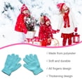 thumbnail image 1 of 1 Pair Kids Gloves Exquisite Keeping-warm Children Gloves Practical Simple Clothes Accessory with Solid Color for Winter Wear Light blue, 1 of 6