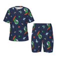 thumbnail image 1 of Lsque Ensemble de Pyjama Léger 2 Pcs Motif Astronaute Dinosaure pour Filles - Moyen, 1 of 6