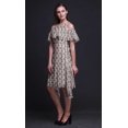 thumbnail image 4 of Bimba Butterfly Print Flutter Sleeve Womens Party Tunic Cold Shoulder Midi Dress-Large, 4 of 6