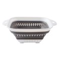 thumbnail image 1 of Oleegame 1PC Stainless Steel Cutlery Set Collapsible Colander Strainer with Plastic Handles Foldable Storage Basket Gray, 1 of 2