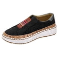 thumbnail image 2 of Qertyioot Espadrilles de Mode pour Femmes Liquidation Chaussures Décontractées pour Femmes Ajourées Bout Rond à Enfiler Semelle Épaisse, 2 of 7
