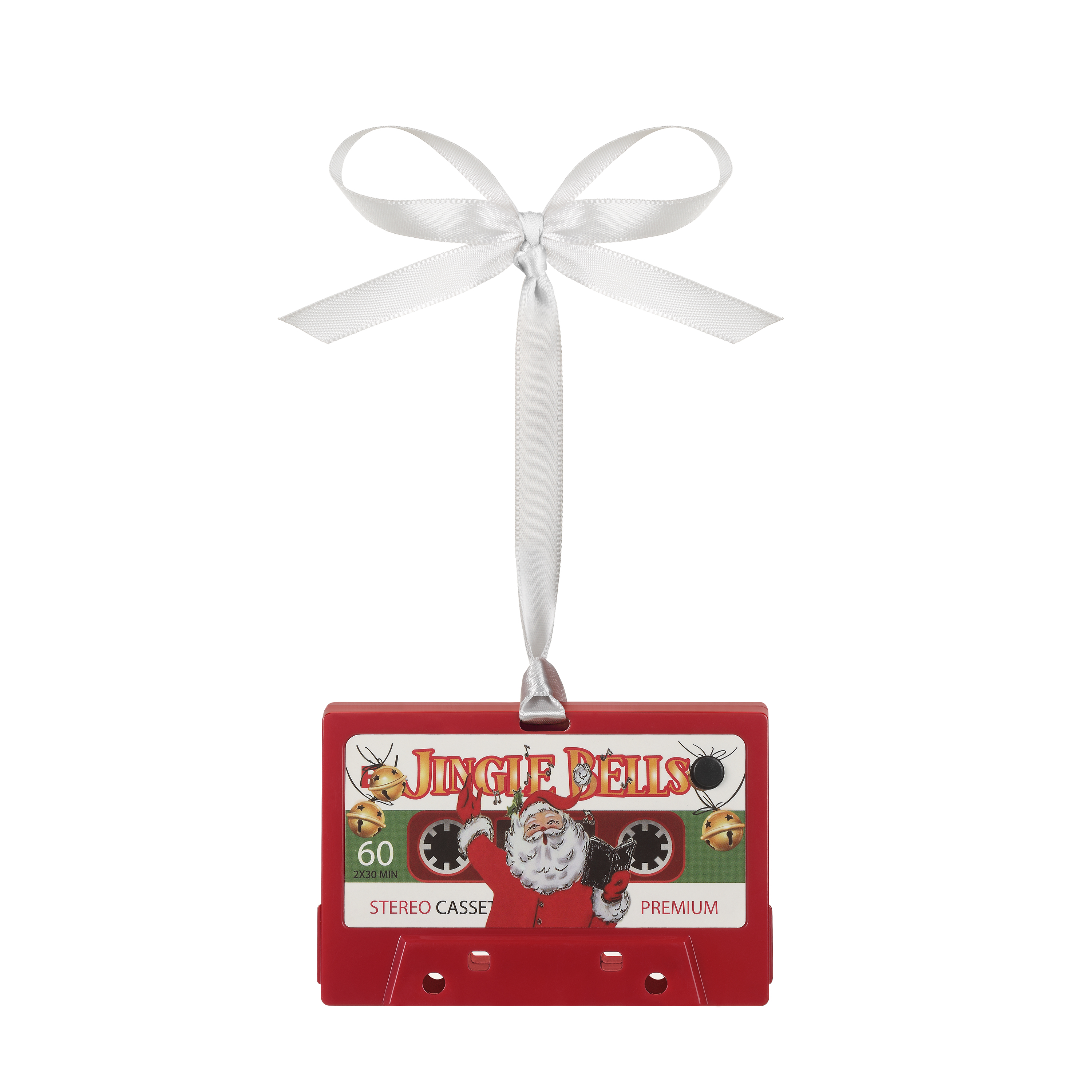 Mr. Christmas Ornement de cassette rétro, rouge