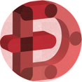 thumbnail image 1 of Ahgly Tapis Rond Lavable en Machine Intérieur Transitionnel Rouge, 5 Pieds Rond, 1 of 7