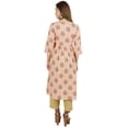 thumbnail image 4 of Moomaya Kurti Ligne A en Rayonne à Manches 3/4 Tunique Imprimée en Rayonne Robe Kurta Ethnique pour Femmes, 4 of 7