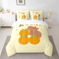 thumbnail image 2 of YST Ensemble de Douillette Cartoon Mignon Capybara, 7 Pcs, Format Double, Polyester, 2 of 5