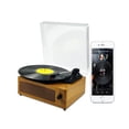 thumbnail image 3 of Wooden Simple Vintage Phonograph Wireless Vinyl Record Player With Cover Dust Jukebox, 3 of 4