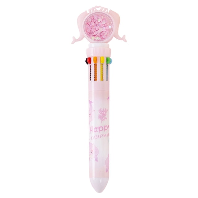 TIELUTT 10 Color Ballpoint Pen Color Pen Pen Stationery Little Ten Color Ballpoint Pen All Weather Pen Ink Pens Bulk Pen Ink Ballpoint Brass Pen Antique Inkwell for School Desk