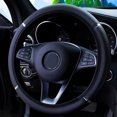 thumbnail image 2 of Transemion Universal Car Steering Wheel Cover 15“ Non-slip Elastic Breathable Handle Cover Black 1Set, 2 of 6