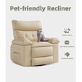 thumbnail image 2 of Oversized Recliner Chairs with Heat and Massage - 360° Swivel Lazy Boy Recliner Chair for Adults- Manual Rocking Chair with Remote Control for Living Rooms, Bedrooms, 2 of 8