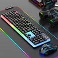 thumbnail image 1 of Économies pour le Rentrée des Classes! Ensemble Clavier et Souris Lumineux Clavier Planant Clavier Mécanique Souris de Jeu et Clavier Lumières Rgb Colorées Clavier Filaire Souris Filaire, 1 of 9