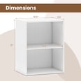 thumbnail image 3 of Gymax Bibliothèque à 2 Cubes sur Pied Ouverte avec Tablette Réglable à 5 Positions, 3 of 10
