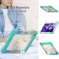 thumbnail image 3 of XYX For iPad Air 5th/4th Generation 10.9 inch 2022/2020 Case, 360 Rotating Shockproof Cover with Stand, Screen Protector, Shoulder Strap, Rainbow Blue, 3 of 7