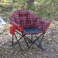 thumbnail image 2 of Ozark Trail Padded Club Chair, Lounger, Red Black, Adults, Polyester, 2 of 11