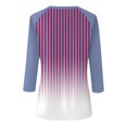 thumbnail image 5 of Birdeem T-Shirts à Manches 3/4 pour Femmes T-Shirt Imprimé Mode Blouse à Manches 3/4 Col Rond Hauts Décontractés T-Shirts à Manches 3/4 pour Femmes, 5 of 5