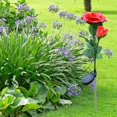 thumbnail image 4 of Solar Garden Lights Outdoor Rose-Shaped Double-Headed LED Stake Lights With Stainless Steel Base And IP65 Weatherproof Rating, 4 of 4