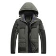 thumbnail image 4 of Windproof Jacket men Casual Patchwork Thicken Multi Pocket Hooded Zipper Windproof Waterproof Breathable Jacket Coats, 4 of 8