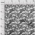 thumbnail image 2 of oneOone Cotton Silk Gray Fabric Skull Craft Projects Decor Fabric Printed By The Yard 42 Inch Wide, 2 of 4