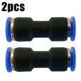 thumbnail image 1 of 2pc 6MM OD Tube Pneumatic Straight Union Connector, Push To Connect Air Fitting, 1 of 9