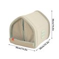thumbnail image 2 of RKSTN Litière pour Chat Chenil pour Chien Hiver Chaud Petit Chien Maison pour Chien Fermée Lit d'Hiver pour Animal Chenil pour Chien House Pet Fournitures, 2 of 5