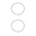 thumbnail image 1 of ZLight Collier en Argent pour Femmes Mode Fête Mariage Portable Collier Perle Os Ras-du-Cou Décoration de Cou Bijoux Cadeau d'Anniversaire 2 Ensembles, 1 of 6