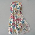 thumbnail image 2 of Pisexur Robe d'Automne pour Femme 2024 Mode Robe de Retour à la Maison à Imprimé Floral Manches Courtes Col Rabattu Robe Maxi Décontractée Fluide Tunique à Col en V Boutonnée avec Cordon Robe de Vacances Robe Grande Taille P-4TG, 2 of 3